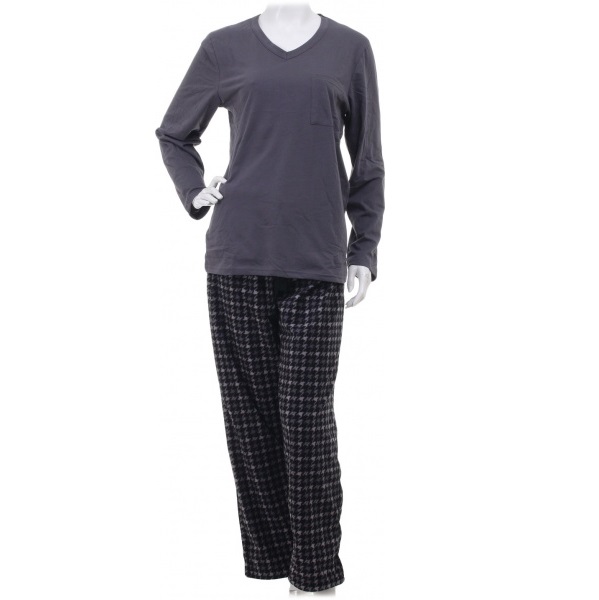 Костюм домашний мужской La Nuit Basic Check р. L светло-серый 