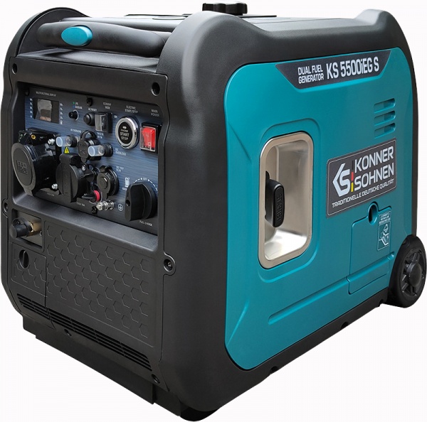 Электрогенераторная установка Konner&Sohnen 5 кВт / 5,5 кВт 230 В KS 5500iEG S бензингаз