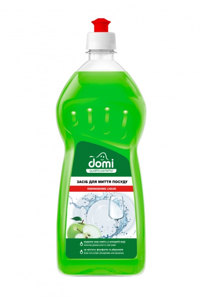 Средство для ручного мытья посуды Domi Яблоко 1л