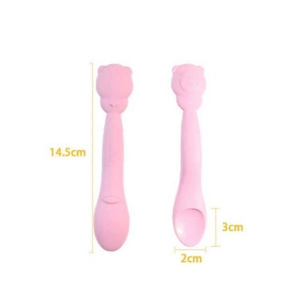 Ложка Kinder Marky розовая силиконовая