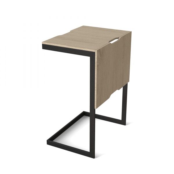 Стол журнальный Твист черный/дуб сонома 460x650x335мм 