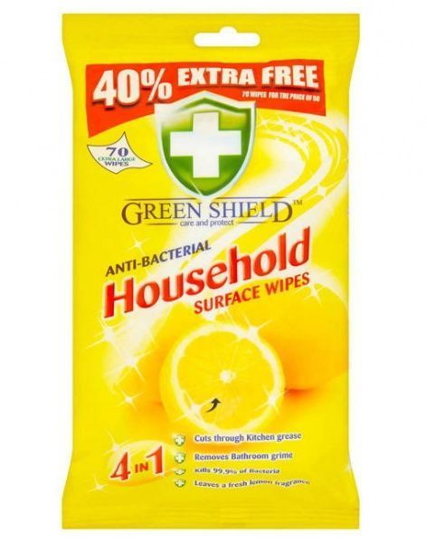 Влажные салфетки Green Shield универсальные 70 шт.