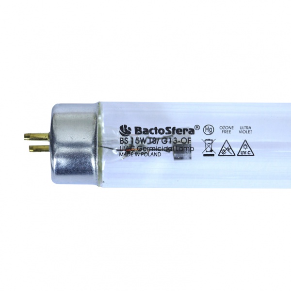 Лампа бактерицидная BactoSfera BS 15W T8/G13 OZONE FREE (безозоновая) 