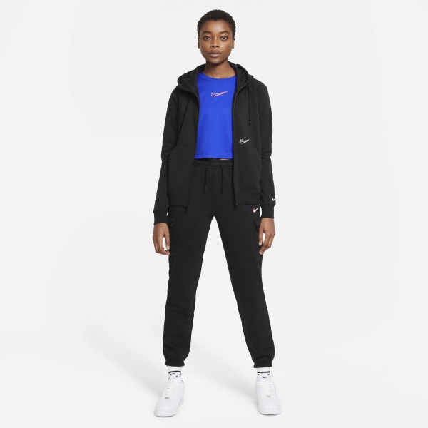 Брюки Nike W NSW CARGO LOOSE PRNT DJ4128-010 р. M черный