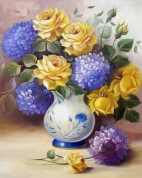 Набір для творчості зі стразами на підрамнику Вишуканий букет 40x50 см 178060 Діамантові ручки 