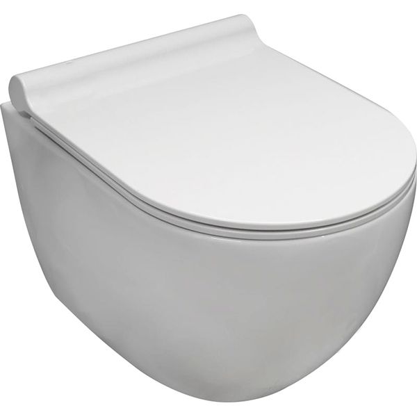 Унитаз подвесной Ego Pride Rimless с сиденьем S/C Slim