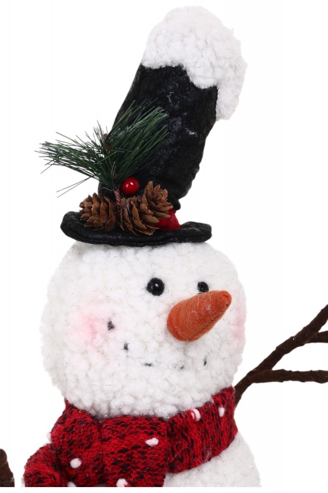 Декорація новорічна Сніговик з шарфиком 21х44 см в асортименті AZ225048AB