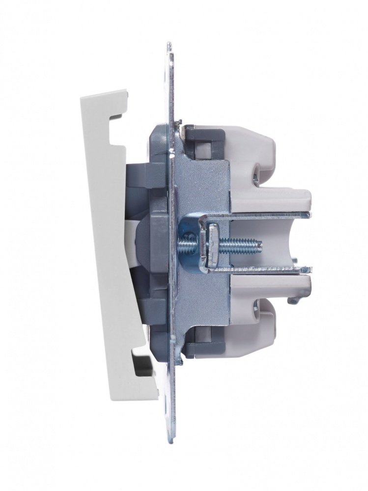 Выключатель одноклавишный Lezard Vesna без подсветки белый 742-0288-100