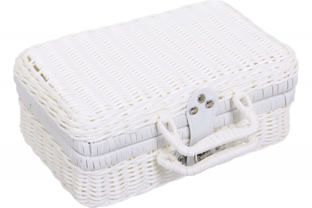 Сундук-чемодан декоративный Provence 26x18x11 см белый