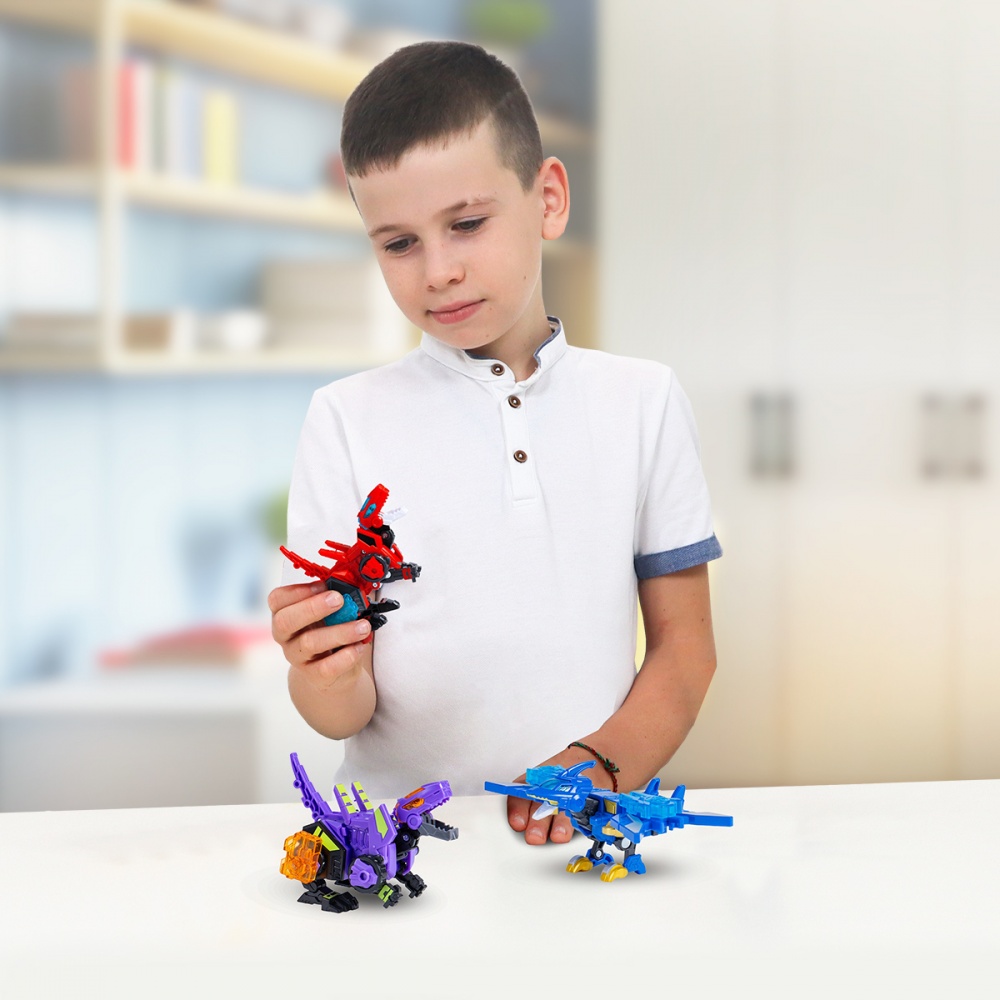 Игрушка-трансформер Alpha Group Динозавр Dinoster - Синий Птера-бот EU580840-4