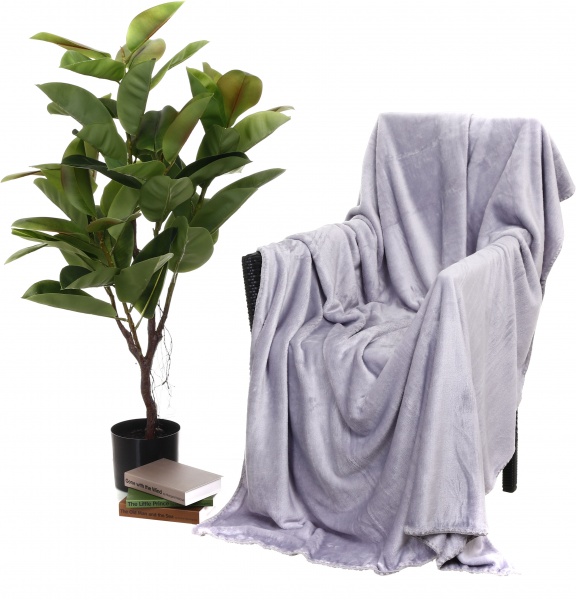 Плед Мікрофібра 150x200 см сірий Ярослав 