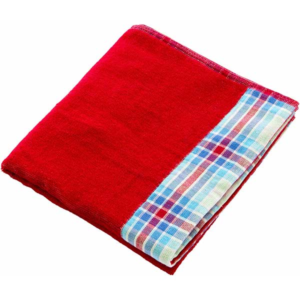 Рушник двосторонній червоний 50x90 см