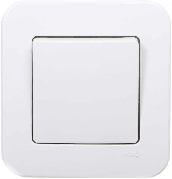 Вимикач одноклавішний Viko Rollina без підсвітки 10 А 250В білий 90420001