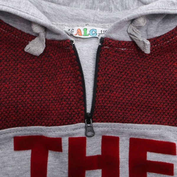 Свитшот ALG р.110 серо-красный 29554 