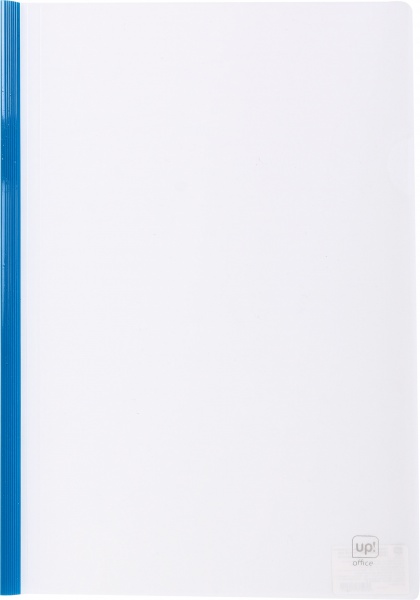 Папка с прижимом пластиковая 65 листов синяя UP! (Underprice) 