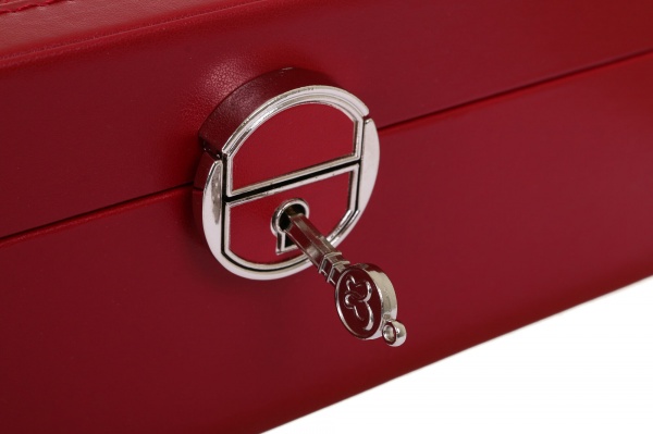 Шкатулка для украшений Royal case 25,2х25,2х8,6 см красная