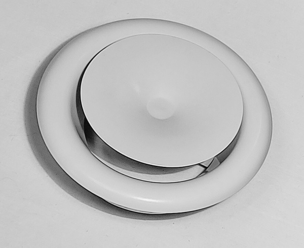 Рамка вентиляционная приточная (анемостат) SV 100 мм металл белый 