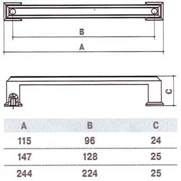 Мебельная ручка 224 мм матовая темная античная бронза MVM D-1010-224 MBAB