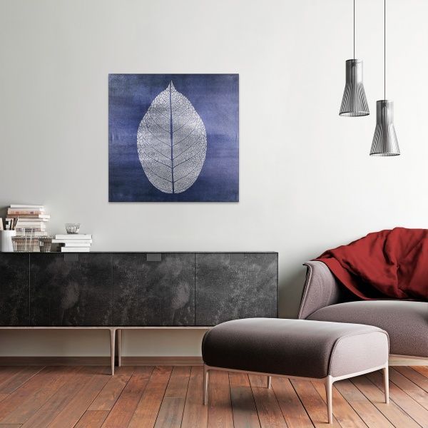 Картина-открытка Синий лист 65x65 см Styler 