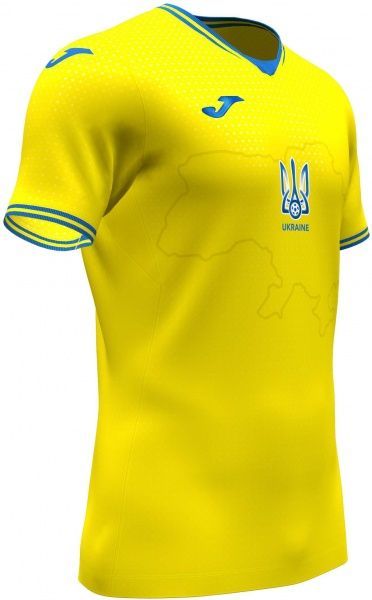 Футболка форми збірної України 2021 Joma FED. FUTBOL UCRANIA SHORT SLEEVE T-SHIRT AT102404A907 р. XL жовтий