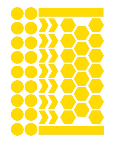 Светоотражающая наклейка LOOM Фигуры LM-10073-yellow для твердых поверхностей