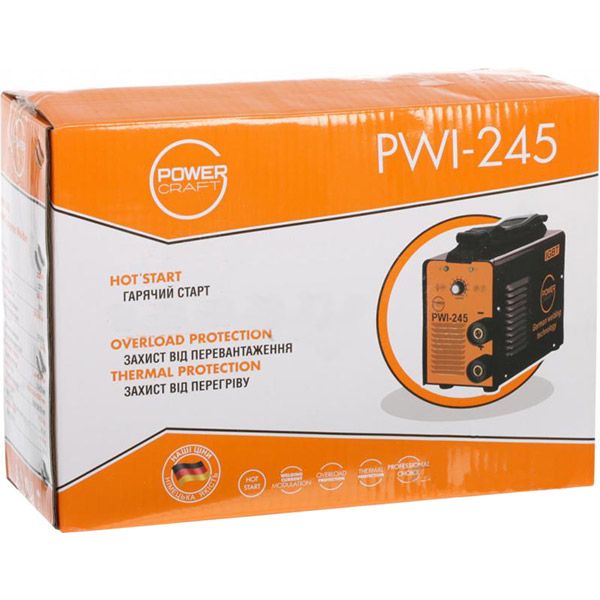 Інвертор зварювальний Powercraft PWI-245 + маска зварювальника Кентавр 