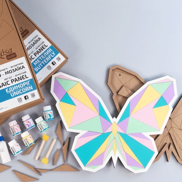 Панно-мозаїка 3D-картина Метелик 1 43х30 см Rosa Talent 