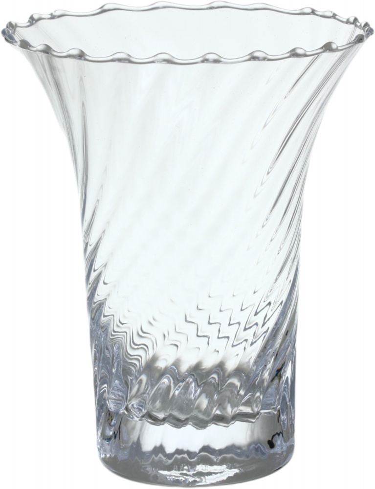 Ваза скляна Wrzesniak Glassworks Optic 18 см прозора 17-6188A