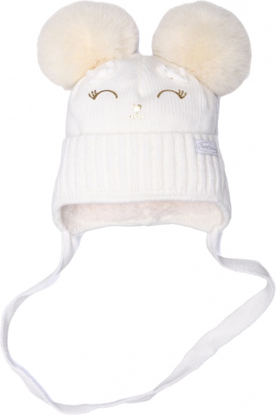 Шапочка дитяча для дівчинки Kraft+ р.36-38 молоко 1963 