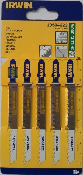 Набор пилочек для электролобзика Irwin BJSB T101D 5 шт.