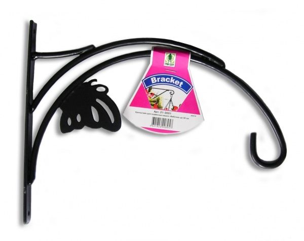 Кронштейн Грин Бэлт для підвісних кашпо Метелик 30х2x20 см чорний 