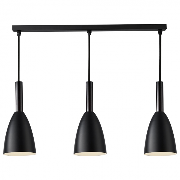 Світильник підвісний Hopfen BELL FM 3x40 Вт Е27 чорний 