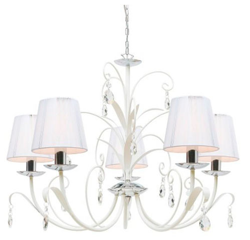 Люстра стельова Arte Lamp Romana Snow A1743LM-5WH 5x40 Вт E14 білий 