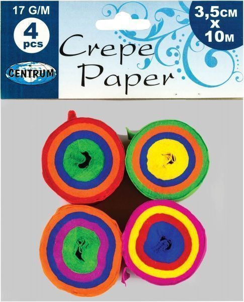 Бумага креповая 3,5 см x 10 м 4 цвета 80314 Centrum
