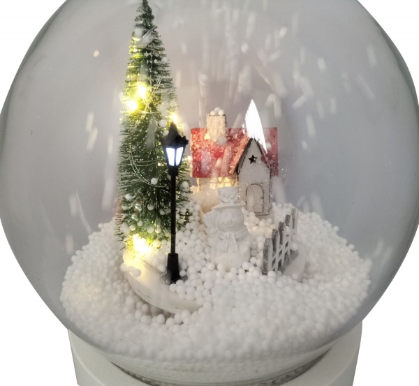 Сувенир новогодний шар стеклянный дом который снежит 16х21 см RH20F-161621W 