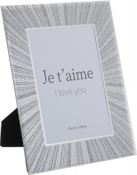 Рамка для фото Je t'aime 1 фото 13х18 см серебряный 
