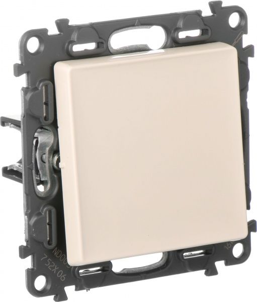 Выключатель проходной одноклавишный Legrand Life без подсветки 10 А 250В кремовый 752506