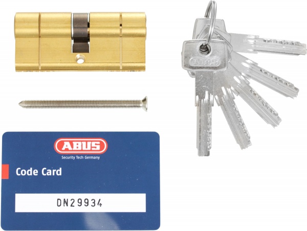 Цилиндр Abus D6PS 35x35 ключ-ключ 70 мм матовая латунь
