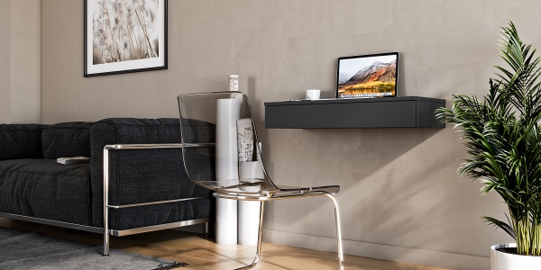 Стол-ящик Грейд Торино графит 802x128x320 мм