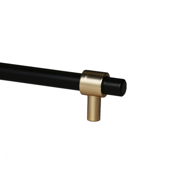 Мебельная ручка рейлинговая Kerron S-3411-96 MBN-MGN 96 мм S-3411-96 MBN-MGN черный/золото