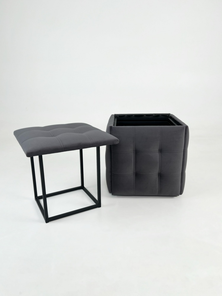 Пуф-трансформер TWINSANN 540х540 мм графит/черный (28)