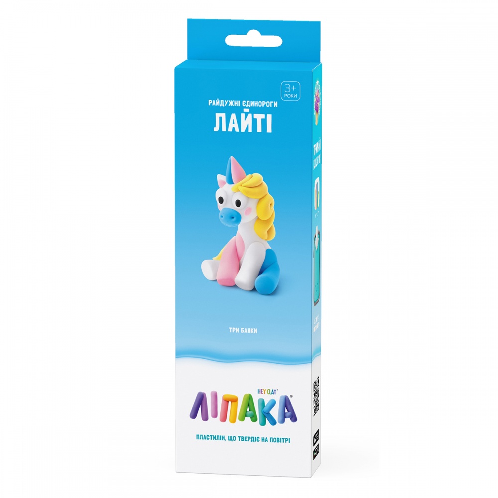 Набір пластиліну Lipaka що самостійно твердіє - Райдужні єдинороги: Лайті 30136-UA01