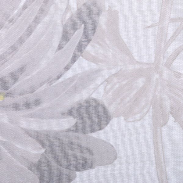 Комплект тюлів для кухні 2х140х160 см Квіти сірі La Nuit