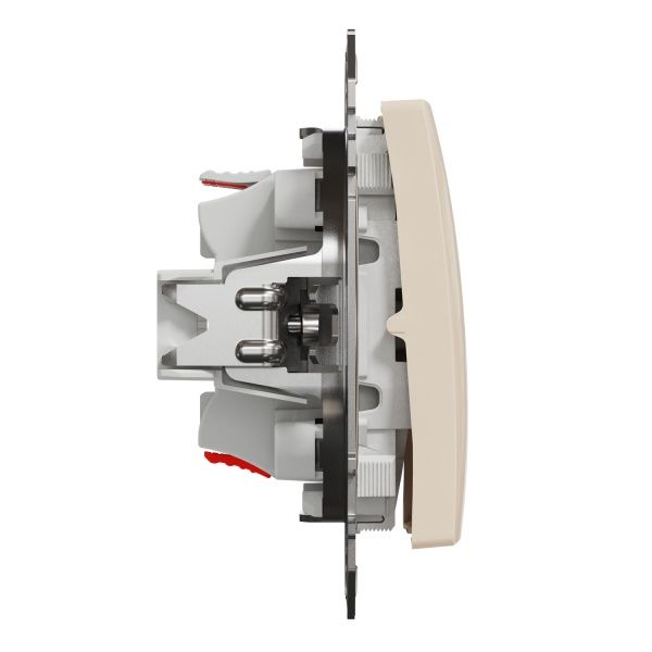 Переключатель перекрестный одноклавишный Schneider Electric Sedna Design без подсветки 10 А 250В бежевый SDD112107