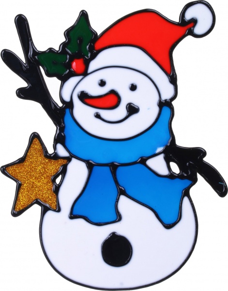 Наклейка декоративная cиликоновая 4 микс (6 дизайнов) в ассортименте 13x18 см