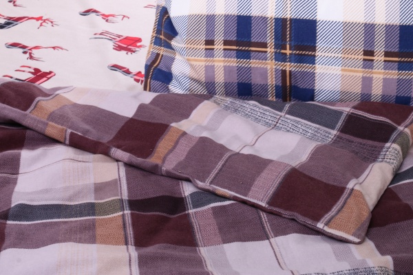 Підковдра Клітинка бежева (фланель) 200x220 см La Nuit 