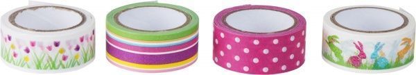 Набір клейкої стрічки паперової Тюльпан  4 шт. HEYDA