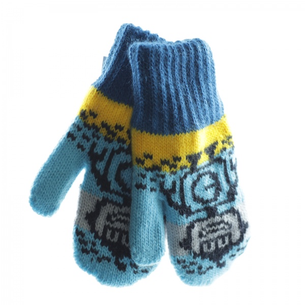Варежки Margot Bis Robot р.11 голубой 8487 