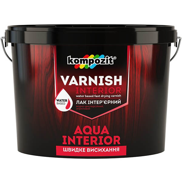 Лак інтер'єрний Aqua Interior Kompozit глянець 2,5 л