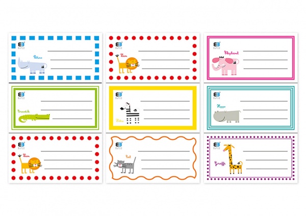 Набор наклеек InterDRUK для тетрадей 9 шт. B&B KIDS 